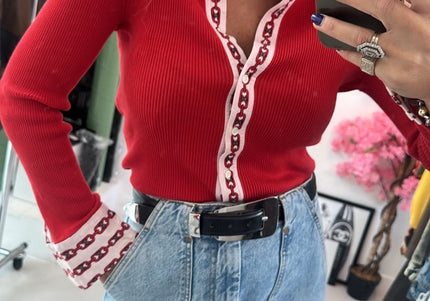 Blouse Céline rouge - 3
