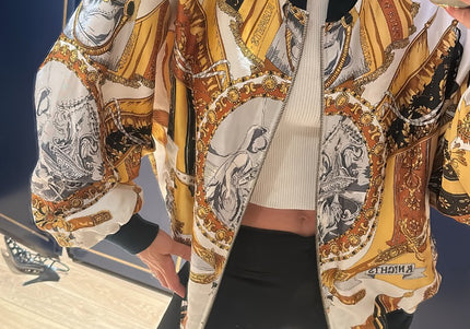Blouson custom foulard vintage - 1