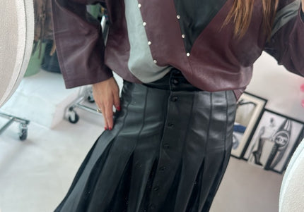 Top vintage en cuir