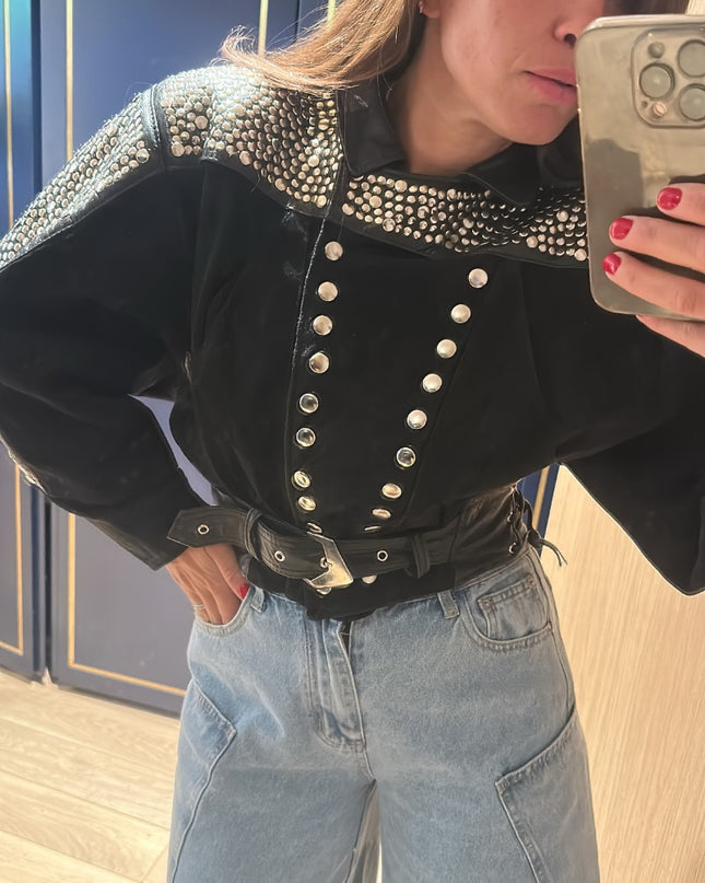 Blouson pression clous - 1