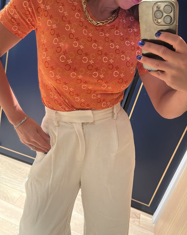 T-shirt Céline orange taille s - 2