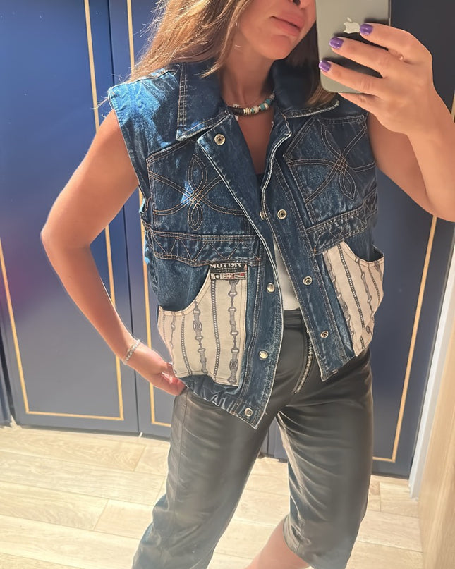 Veste en jean vintage custom Céline - 2