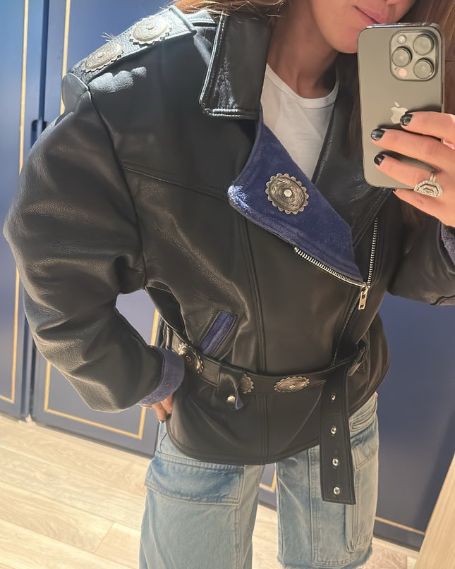 Veste en cuir vintage - 2