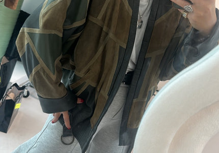 Veste en cuir camouflage vintage - 1
