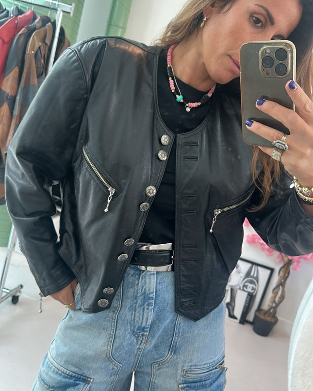 Blouson vintage boutons - 4
