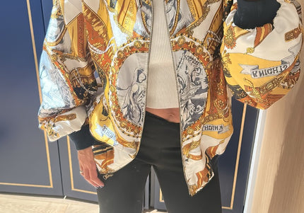 Blouson custom foulard vintage - 2