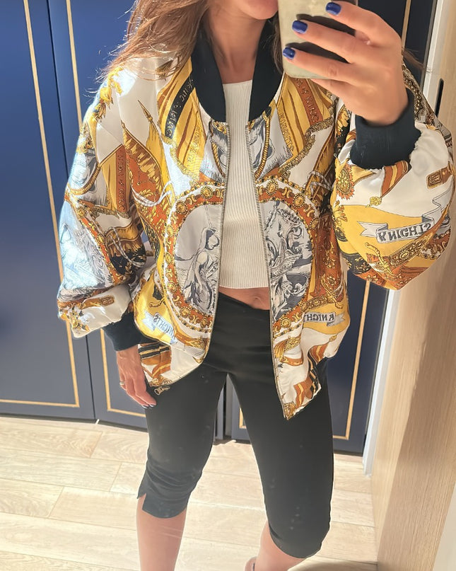 Blouson custom foulard vintage - 2