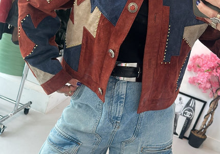 Veste Vintage boutons rouges - 3