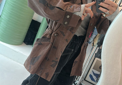 Veste Vintage Brown Patchwork