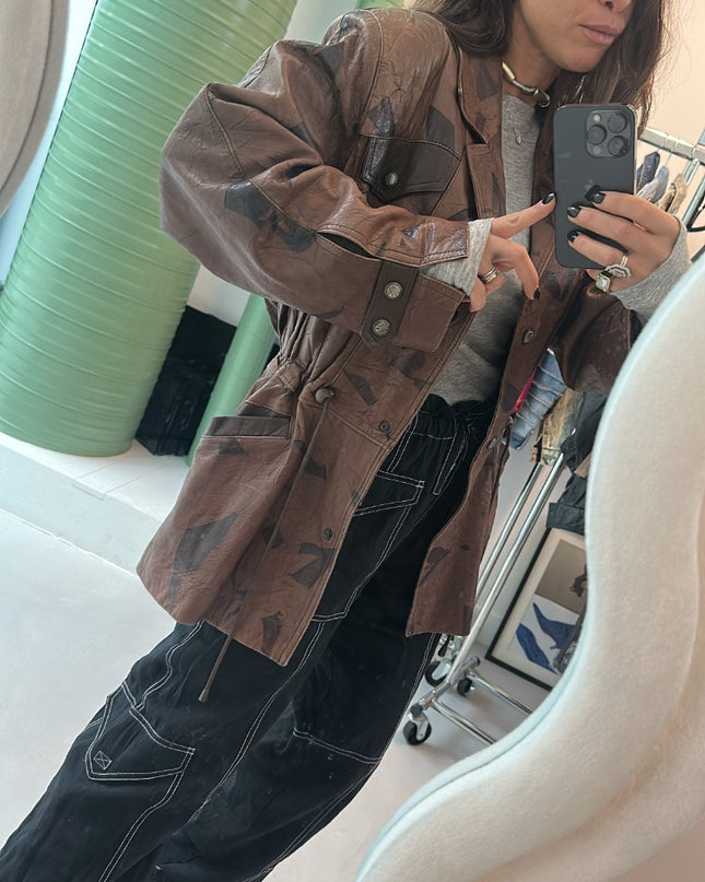 Veste Vintage Brown Patchwork