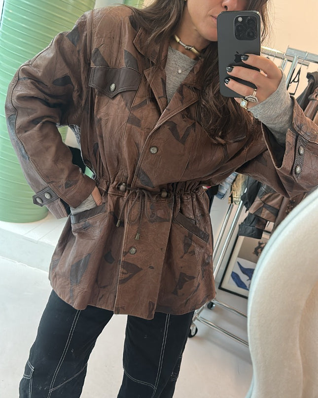 Veste Vintage Brown Patchwork