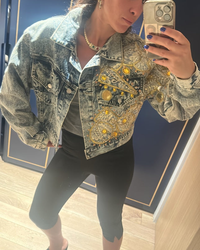 Blouson en jean customise - 1
