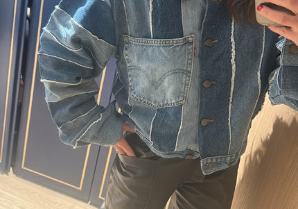 Veste en jean patchwork Levi's taille L - 2