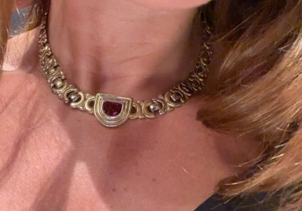 Collier ras du cou vintage art déco - 3