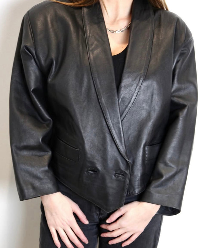 VESTE EN CUIR YSL