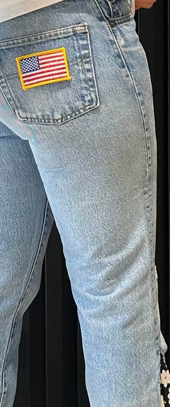 Jean Levi’s vintage taille haute – pièce unique customisée