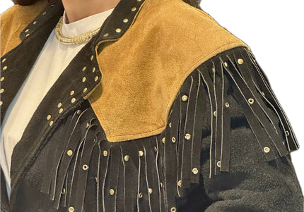 BLOUSON EN DAIM FRANGES