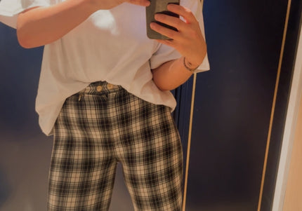 Pantalon Gucci Vintage à Carreaux – Taille 36 – Pièce Rare