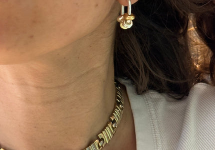Collier vintage en maille dorée – plaqué or