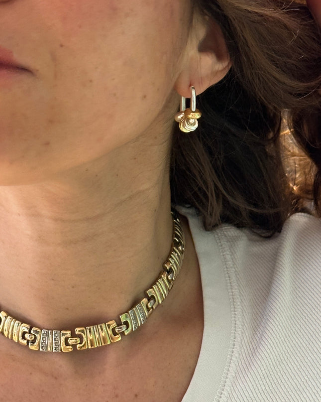 Collier vintage en maille dorée – plaqué or