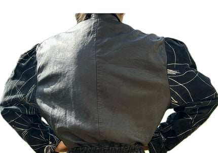 BLOUSON EN CUIR-DAIM