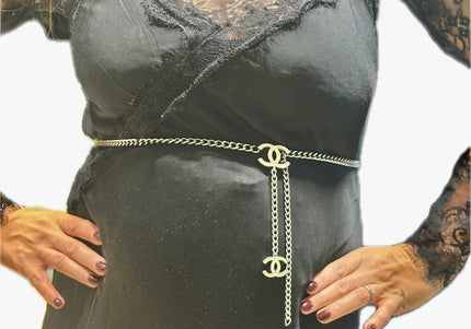 Ceinture chaîne Chanel vintage – Taille unique réglable