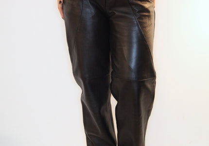 PANTALON EN CUIR NOIR