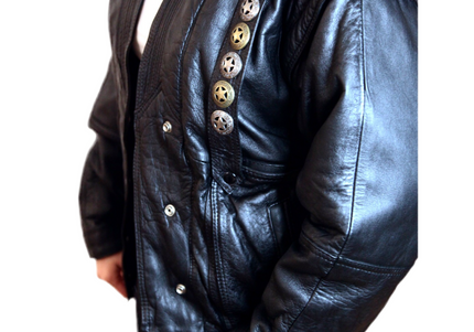 BLOUSON EN CUIR RÉVERSIBLE