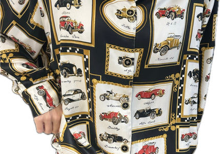 Chemisier vintage imprimé – Taille Unique