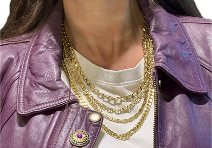 BLOUSON EN CUIR VINTAGE VIOLET