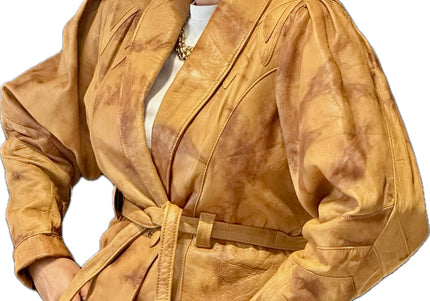 VESTE EN CUIR TIE&DYE