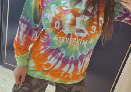 Sweat tie & dye vintage “Salem Missouri” customisé – Taille unique