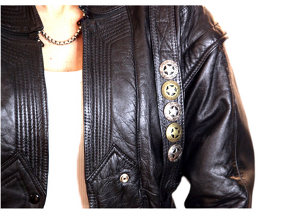 BLOUSON EN CUIR RÉVERSIBLE