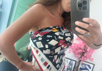 Foulard Chanel vintage en soie – pièce iconique