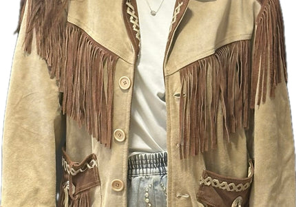 VESTE WESTERN VINTAGE À FRANGES