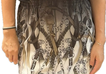 Jupe Gucci Vintage – Motif chaînes et cadenas – Taille 38