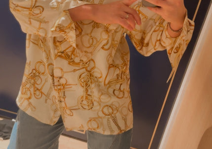 Chemise Gucci Vintage en Soie – Taille 38 – Pièce Rare