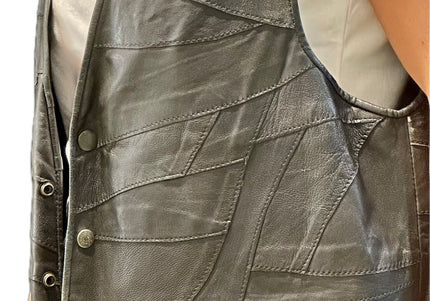 GILET SANS MANCHES EN CUIR