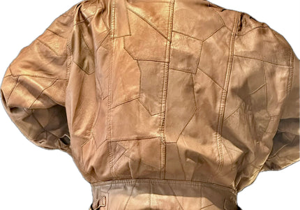 BLOUSON EN CUIR PATCHWORK