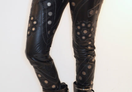 PANTALON EN CUIR NOIR