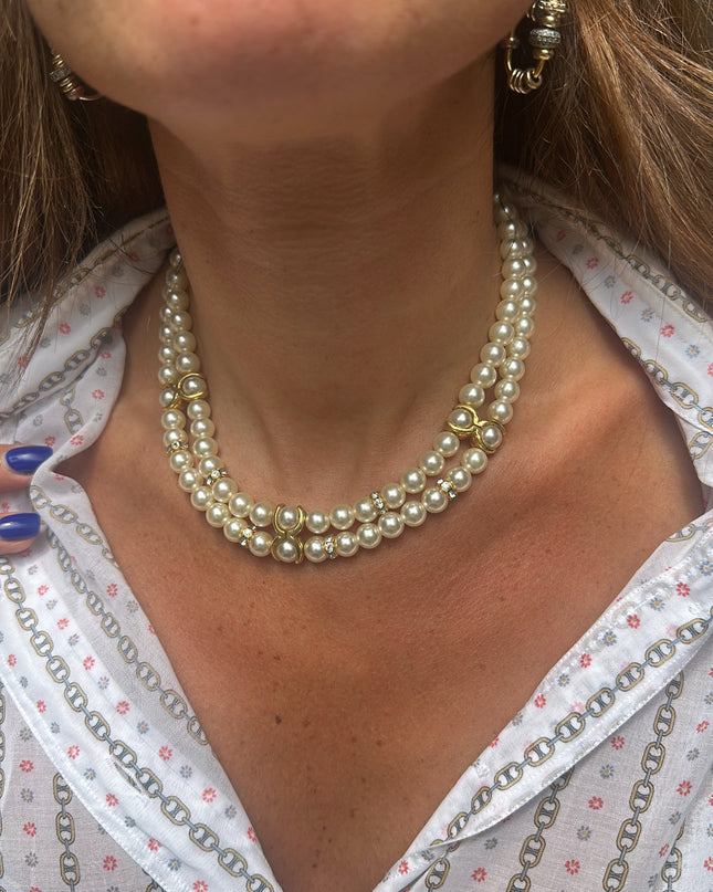 Collier perles de culture Vintage