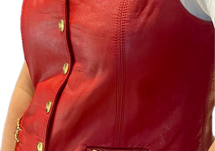 GILET EN CUIR CÉLINE