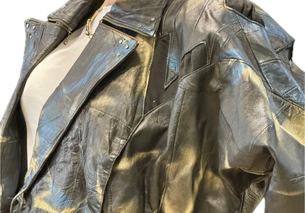 BLOUSON EN CUIR TIE&DYE