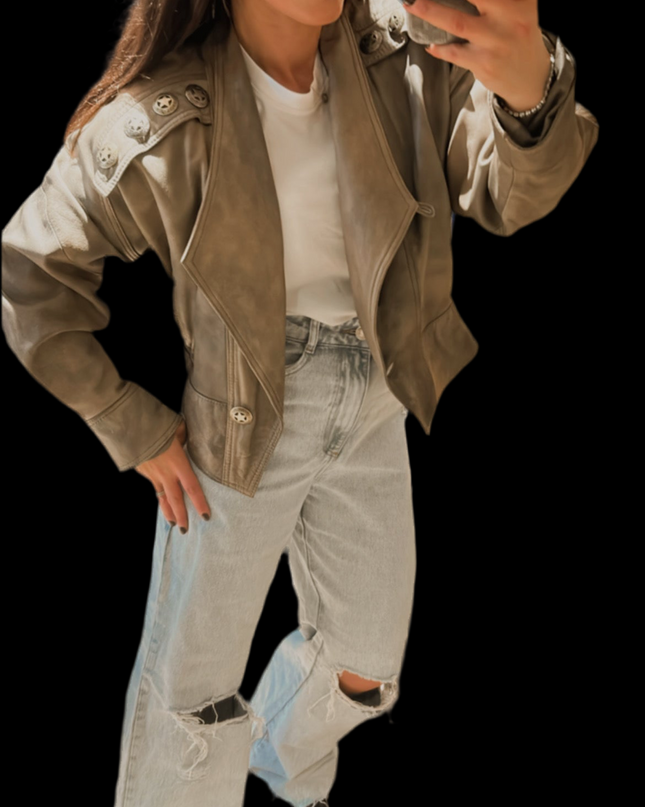 BLOUSON EN CUIR ÉTOILE