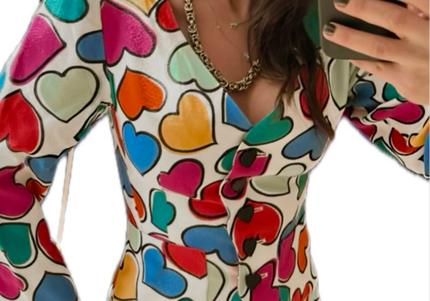 VESTE VINTAGE YSL CŒUR