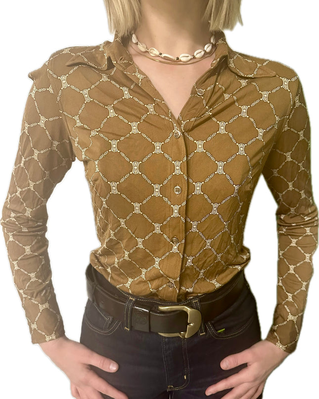 Chemise Céline vintage 100% soie – Taille 36