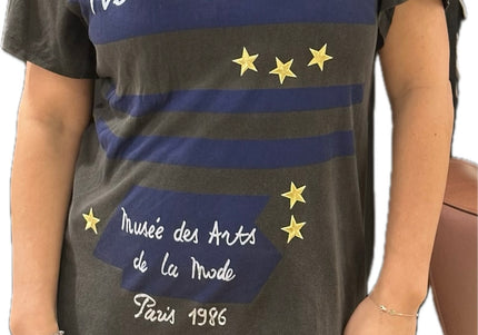 T-shirt Yves Saint Laurent vintage customisé – Taille unique