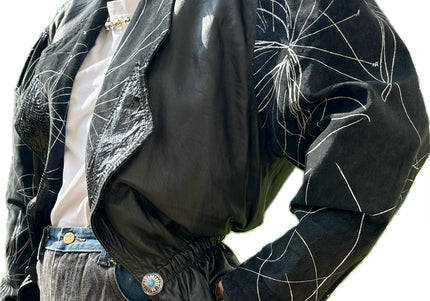 BLOUSON EN CUIR-DAIM