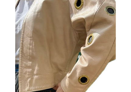 VESTE EN CUIR ŒILLETS