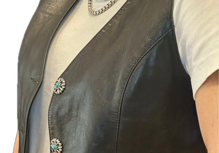 VESTE SANS MANCHE EN CUIR